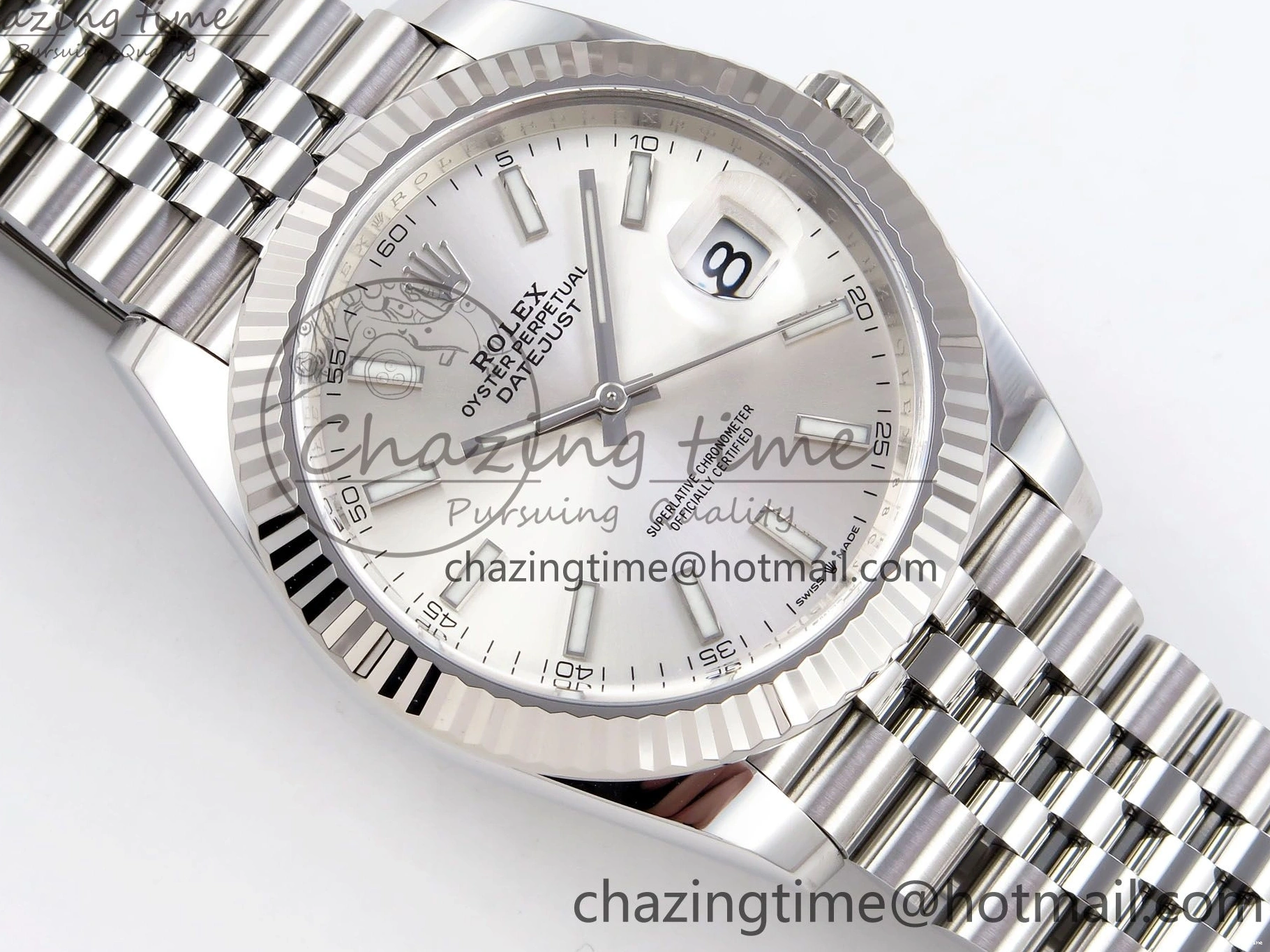 MiroTime 0331 Neat DateJust 41 126334 C+F 1:1 Best Edition 904L Steel Silver Dial on SS Jubilee Bracelet VR 1389